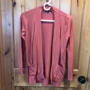 Women’s Sz S Staccato Coral LS Cardigan w/ Pockets